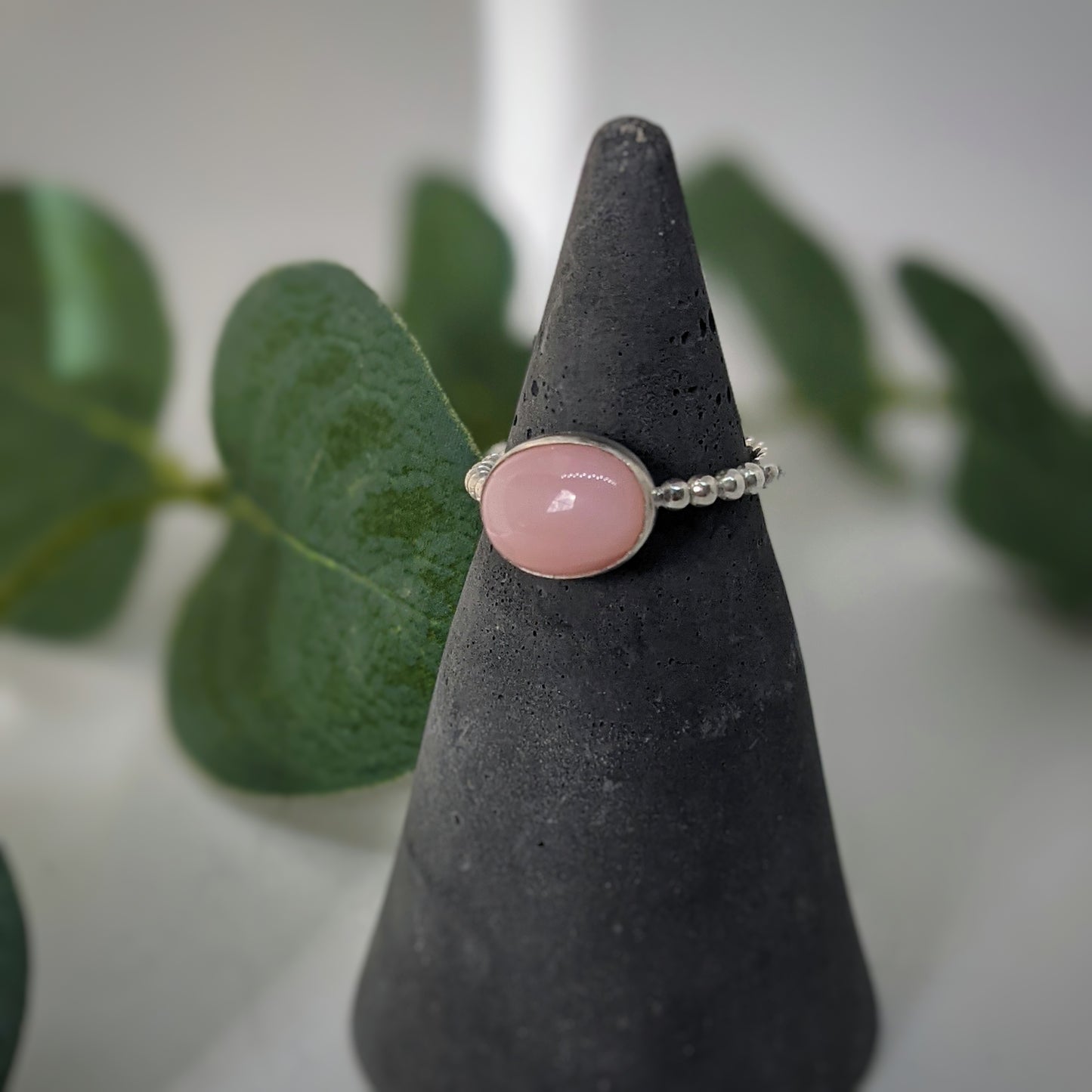 Gemstone Ring | Dotty Pink Opal