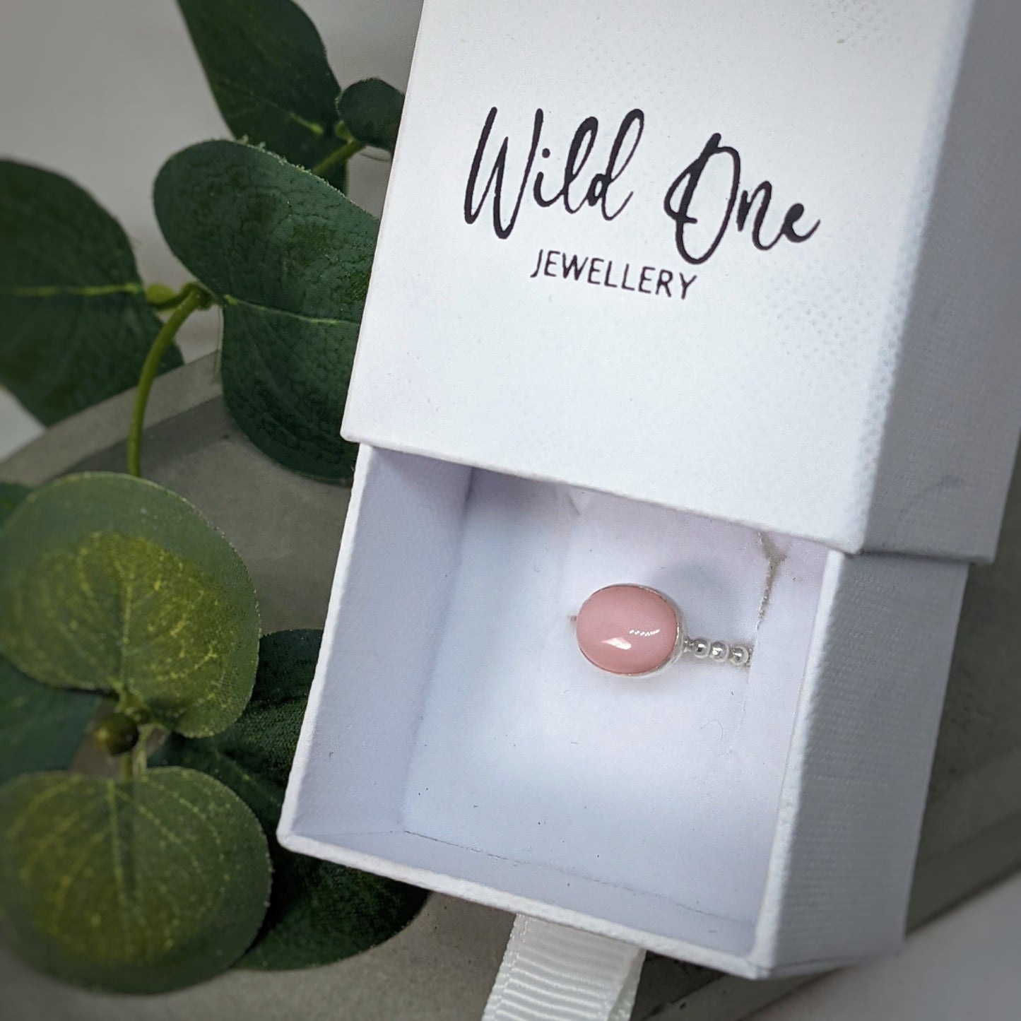 Gemstone Ring | Dotty Pink Opal