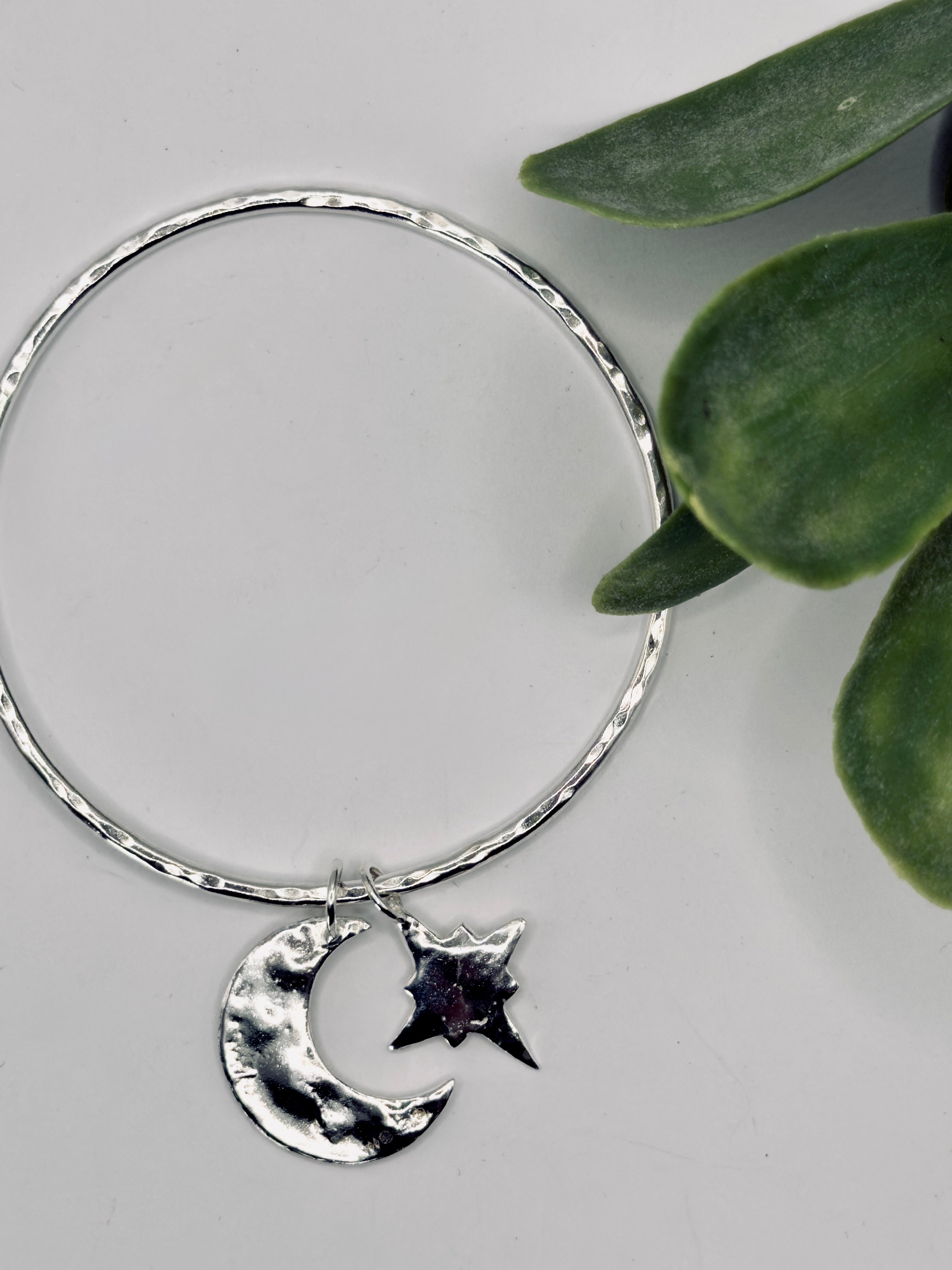 Sterling Silver Celestial Bangle – Wild One Jewellery