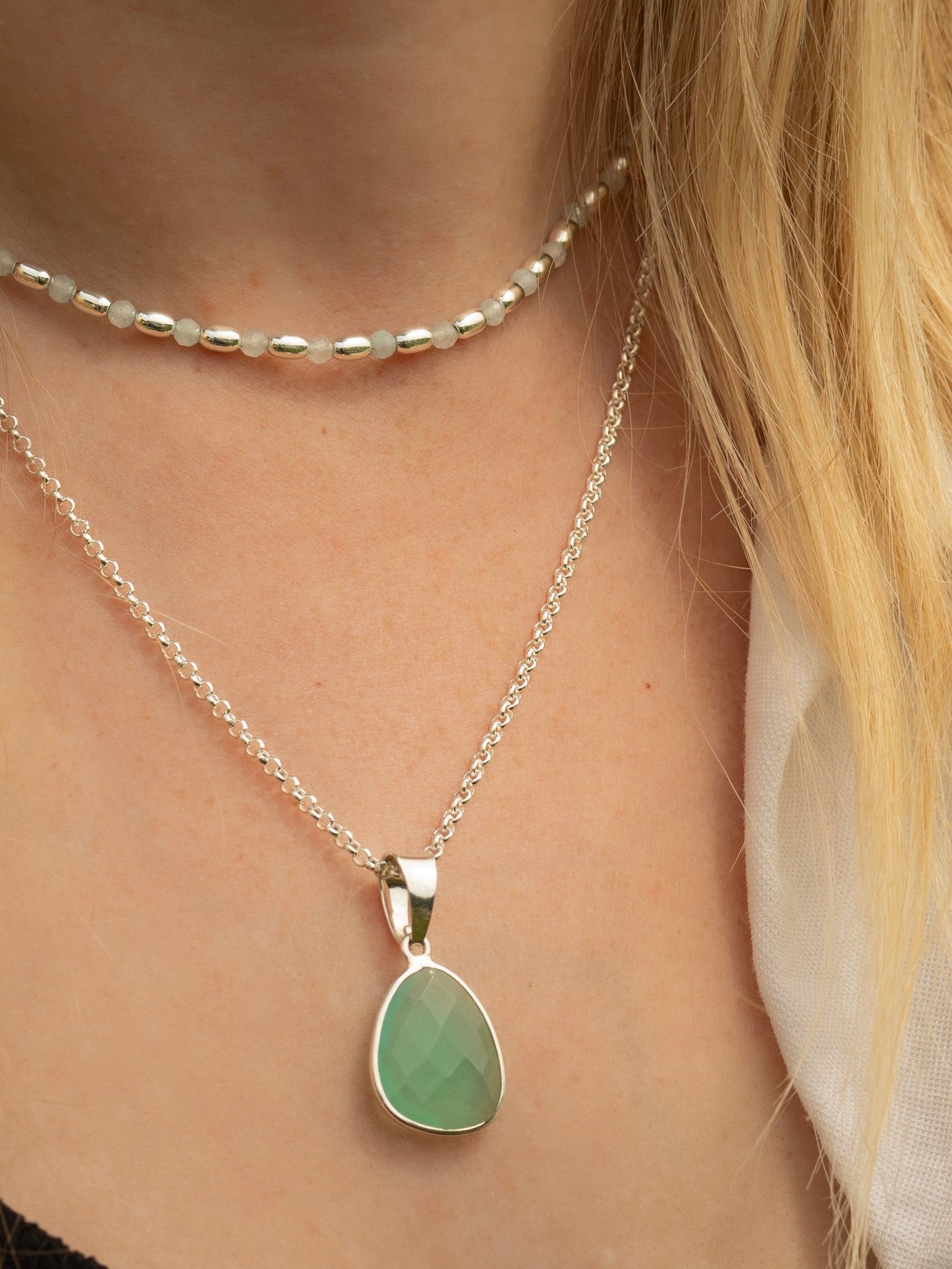 Necklace | Aqua Chalcedony