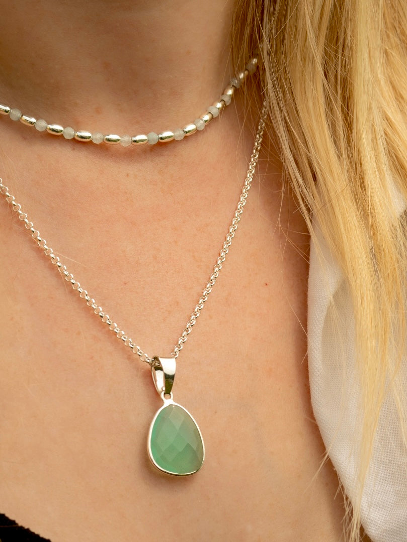 Choker | Aqua Chalcedony