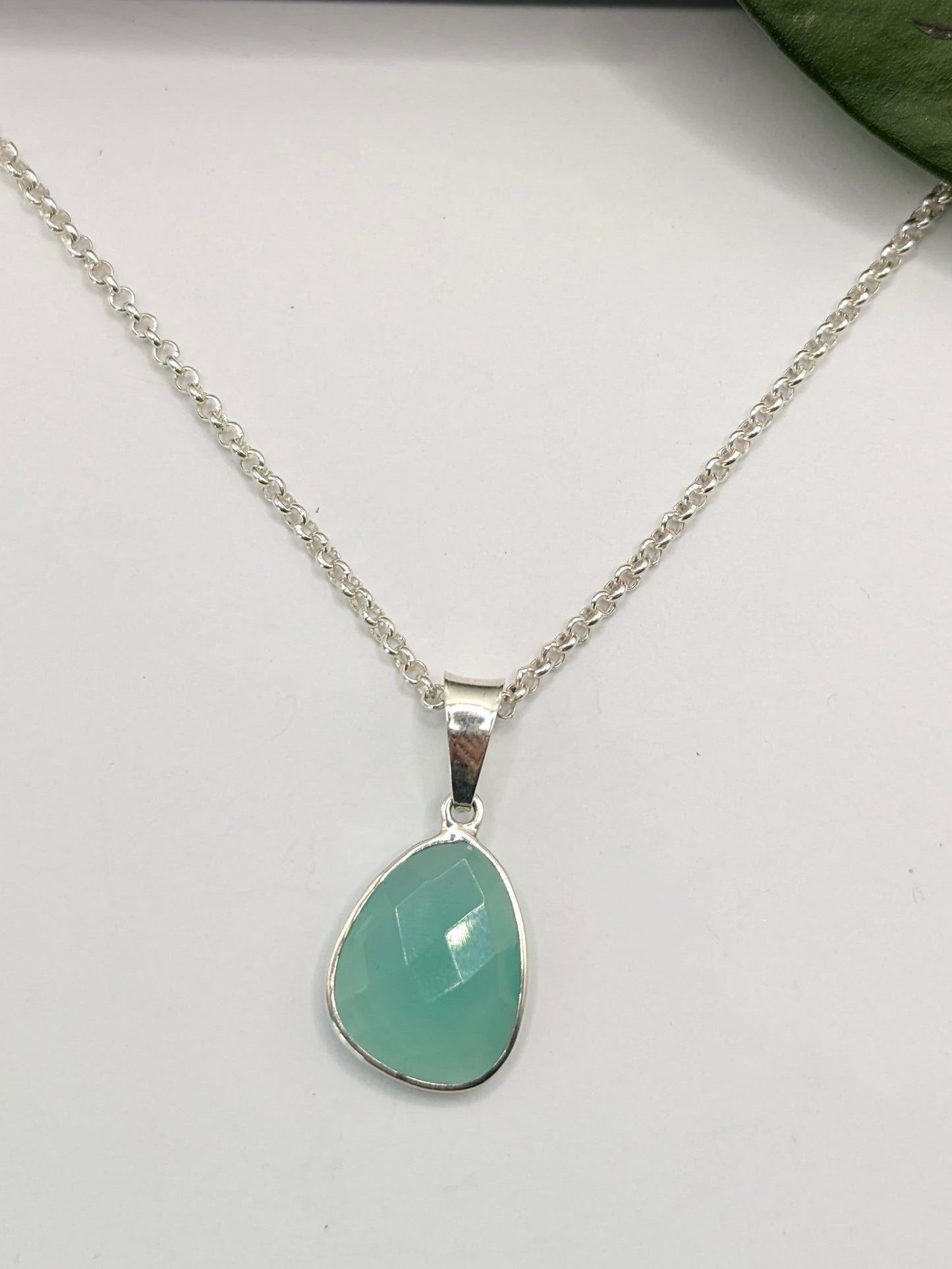 Necklace | Aqua Chalcedony