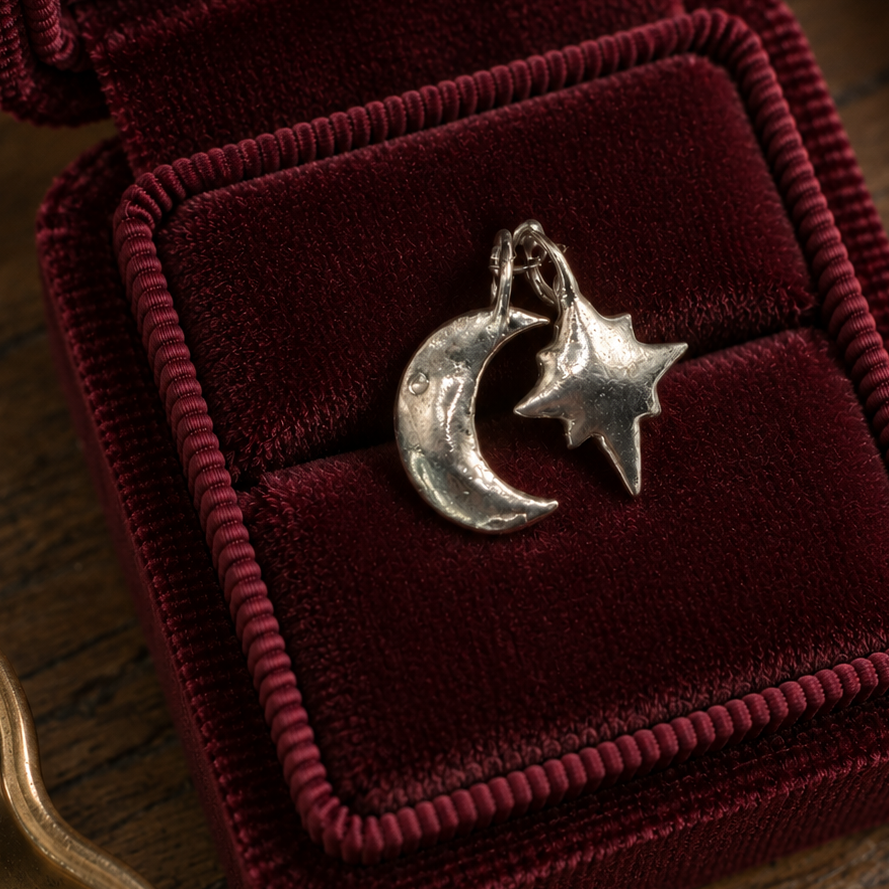 Fine silver metal clay charms make at the metal play workshop in Lincoln lincolnshire