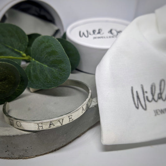 Cuff Bangle  |  Hand Stamped Keepsake